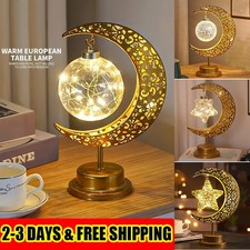 Ramadan LED Light Moon Star Eid Mubarak Muslim Lamp Ornament Home Decoration UK