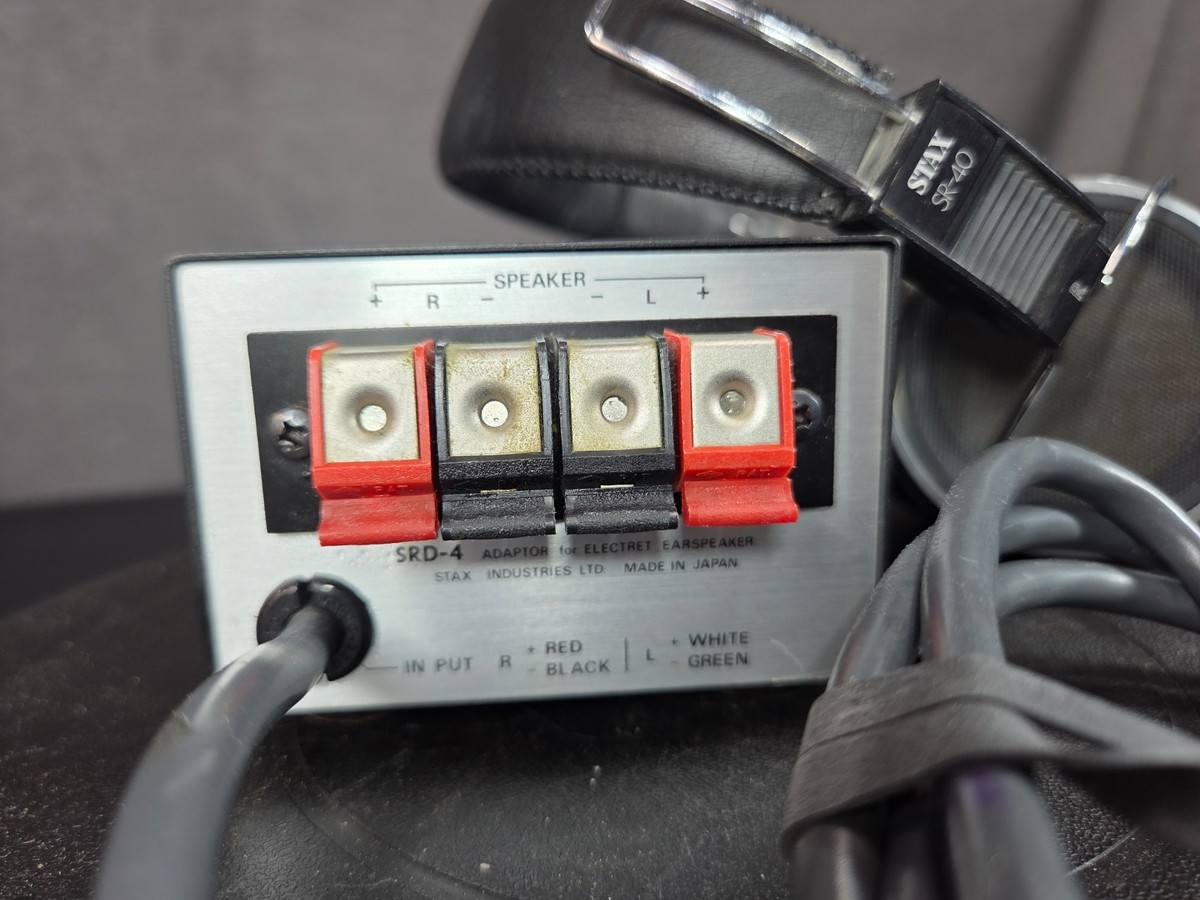 【希少品】STAX SR-40 SRD-4 セット【動作品】 STAX SR-40 Electrostatic Headphones + SRD-4 Adapter Tested Working