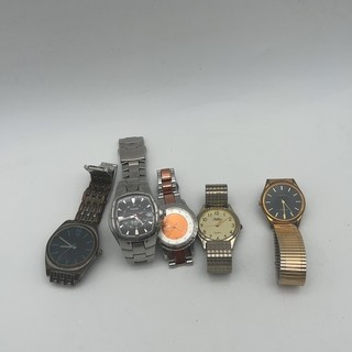 5 Wristwatches Job Lot Spares or Repairs Pulsar Sekonda Reflex Mixed Watches
