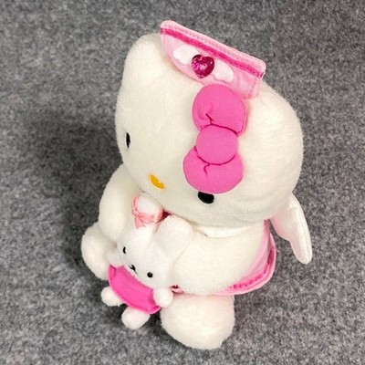 Hello Kitty Nurse Doll Angel Plushie Used Rare