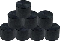 Krepppapier-Luftschlangen Schwarz 8 Rollen Party-Dekoration Hochzeit Geburtstag