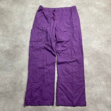 Carhartt Trousers Womens Large Workwear Wide Leg Drawstring Pants, Purple