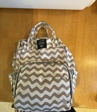 Lequeen Grey Diaper Bag Backpack