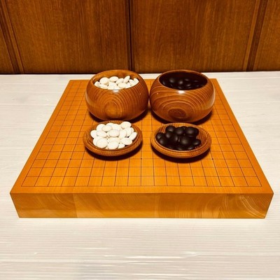 Go Board Igo Spiel Tischplatte 2,4'' Hagiri Klappschale Größe 36 Keyaki Schale...