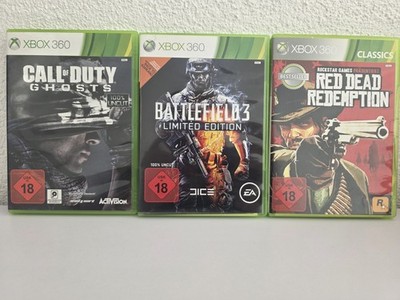 Xbox 360 Spiele   Red Dead Redemption, Battlefield 3, CoD Ghosts   USK 18
