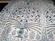 P/KAUFMAN window Curtain Panels 50 x 96 Drapes 2 pc Set Floral Foliage Tile