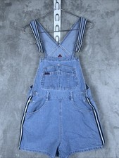 Squeeze Jeans Vintage Denim Shortalls Light Wash 90s Y2K Overalls Womens Size M