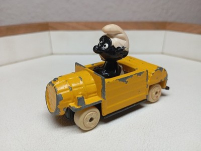 Smurfs Car Esci Yellow Italy - Smurfed Puffi Black Smurf 