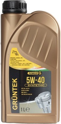 GRUNTEK New Engine Oil 5W-40 Synthetic 1L Genuine ACEA A3/B3 VLDB020001LG