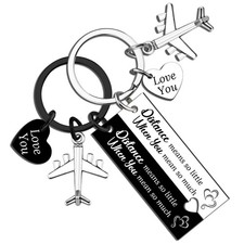 Couple Keychain Long Distance Relationship Gifts His And Hers Girlfriend Boyfrie