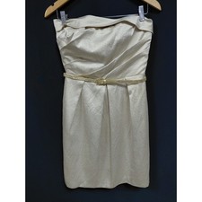 DAVID' BRIDAL Metallic Strapless Dress Size 2 Solid Sleeveless
