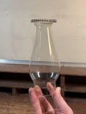 Clear No 0 Size Lamp Chimney 2” Fitter Glass Kerosene Oil Lamp Part