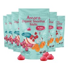 Amara Smoothie Melts Carrot Raspberry Baby Snacks Made With Fruits and Vege...