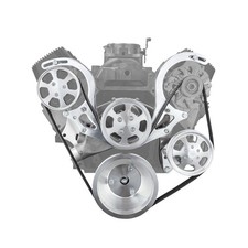 Chevy Bbc 454 Polished Aluminum Serpentine Engine Pulley Short Water Pump Kit