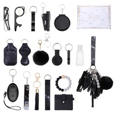 Upgraded Safety Keychain Set for Women, Wristlet Strap Keychain with Personal...