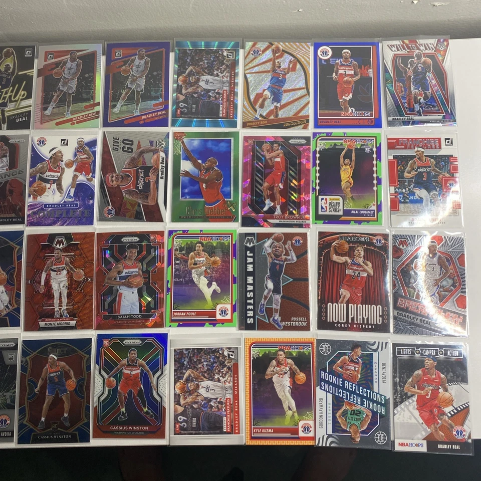Washington Wizards - ¡Lote de 172 cartas del equipo! Insertos paralelos grandes de colección de novato Foto 3 de 4