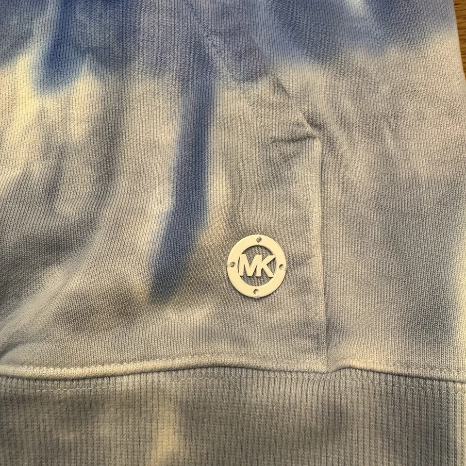 Sudadera con capucha sin mangas Michael Kors amarilla/azul tie dye, talla pequeña nueva con etiquetas Foto 2 de 4