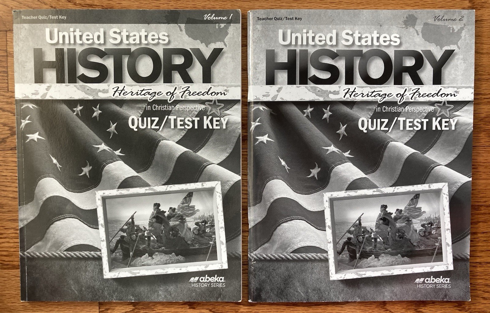 Abeka United States History Heritage of Freedom Quiz Test Keys Volumes 1 and 2