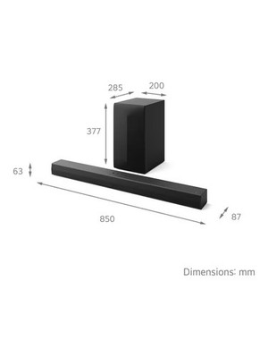 LG US60T Cinematic Sound 3.1 Kanal Soundbar mit kabellosem Subwoofer