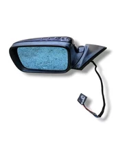 BMW 2001-2006 E46 Left Driver Side Door Mirror Assembly Orient Blue Metallic OEM