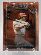 2024 Leaf Trinity Mega Box Steel Pete Rose, Pete Rose #S-56 Orange Laser /15