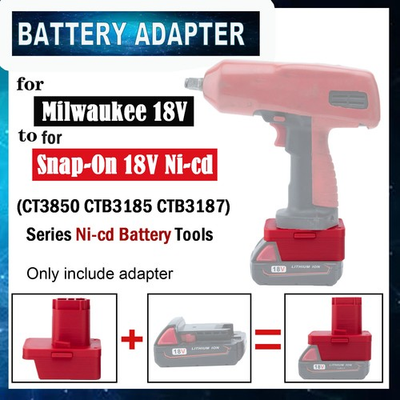 #ad For Milwaukee 18V Li ion Battery Adapter to For Snap On 18V Ni cd Cordless Tools $29.69