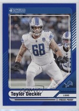2024 Panini Donruss Blue Press Proof Taylor Decker #281 1eh5