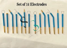 set of 14pcs Ellman Surgitron Skin Cautery Electrodes Reusable-Tungsten Tips CE