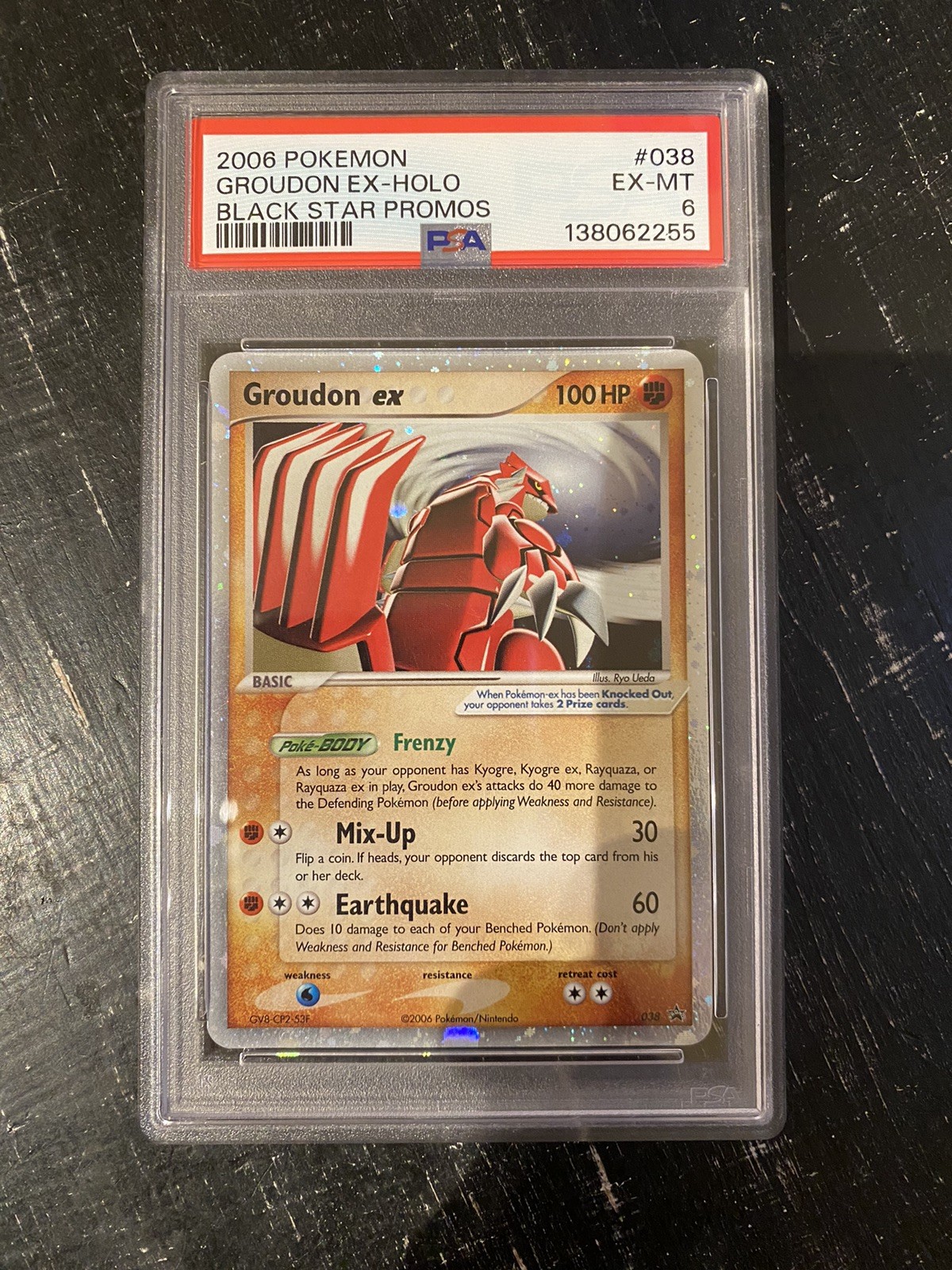 Groudon EX Holo 2006 Pokemon Black Star Promos Card #38 PSA 6