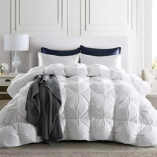 puredown® Goose Down Comforter Twin Size 800 Fill Power, 100% Cotton All Season