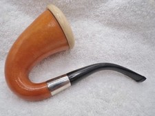 1960'S-80'S FIDA, SMALL BLOCK MEERSCHAUM POT AFRICAN GOURD CALABASH STYLE PIPE