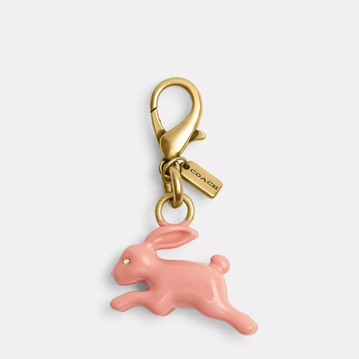 NWT Coach DIY Bunny Charm CCX74-Brass/Pink | eBay