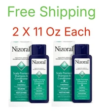 2 X Nizoral 11Oz Each  Scalp Psoriasis Shampoo Conditioner 2 In 1