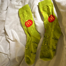 Grinch Dr. Seuss Christmas Novelty Women  s Crew Socks One Size 1 Pair Green