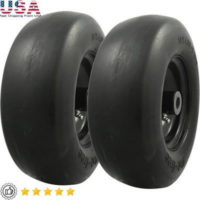Zero Turn Mower Tire Wheel Assembly 11x4.00-5 Flat Free Smooth Tread 2 Pack
