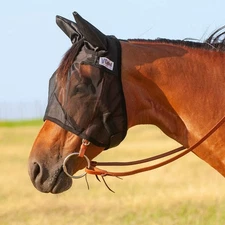 Quiet Ride Fly Mask For Horses With Ears And Long Nose Trail Riding Comfort