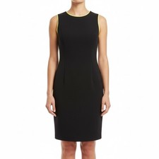 Alice + Olivia Black Neon Trim Sheath Dress CC902203509 Sleeveless Mini Size 2