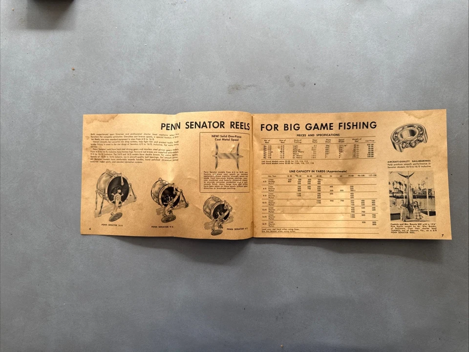 Penn Reels 目录编号 22说明书维修零件清单老式 — 第 3/4 张图片
