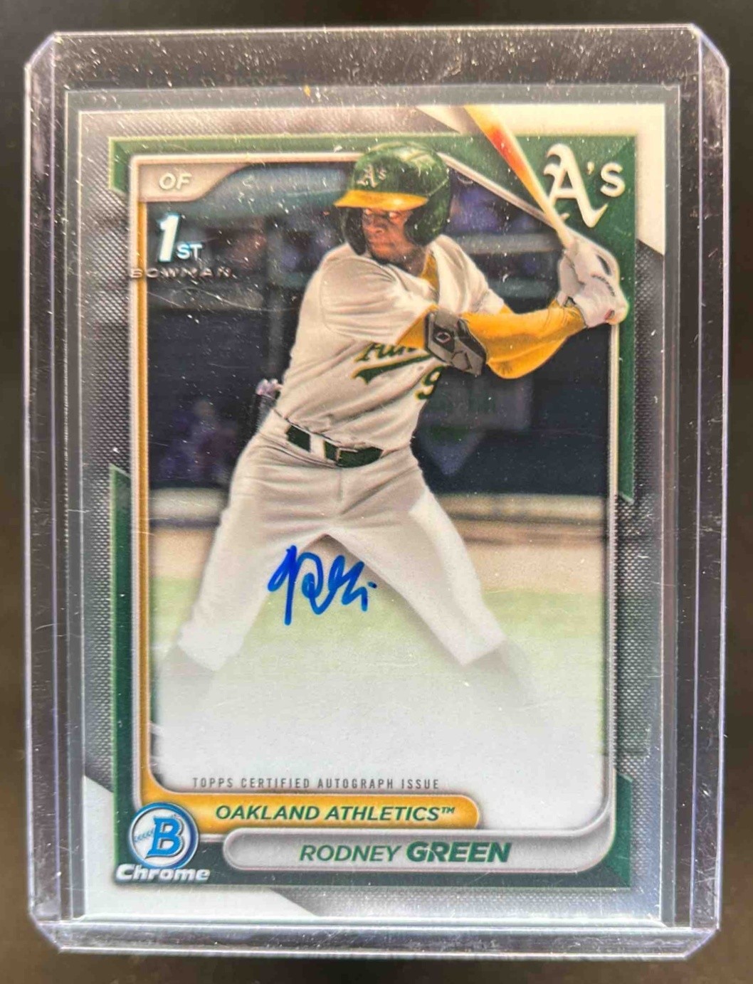 2024 Bowman Draft Rodney Green Chrome Auto 1st Prospect #CPA-RG Athletics