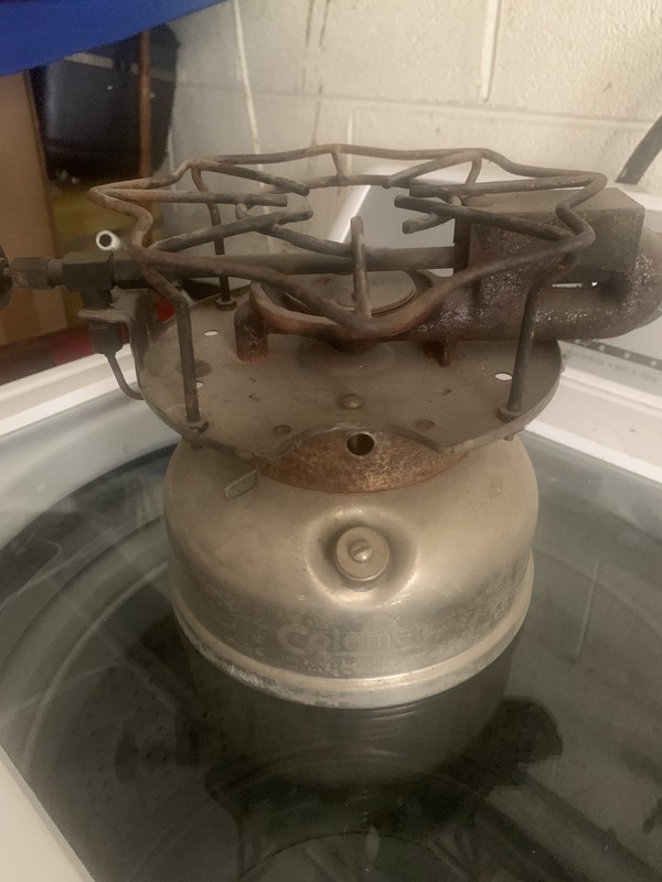 Vintatage Coleman Model 500 B-47 Single Burner Camp Pocket Stove