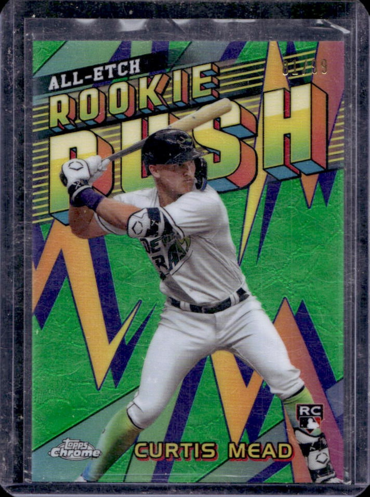 2024 Topps Chrome Curtis Mead All Etch Rookie Rush RC Green Refractor #81/99