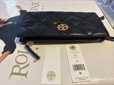 Tory Burch willa Slim Wristlet Envelope  NWT black 89490