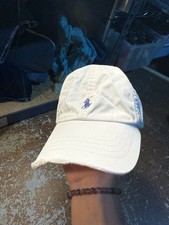 Polo Ralph Lauren Classic Cotton Chino Baseball Cap, White with Navy Pony