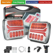 Wireless Trailer Lights Kit, Magnetic LED Tail Light for Trailer, Waterproof...