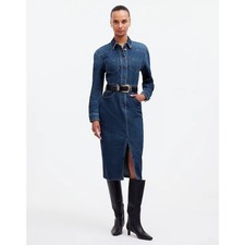 NWT Madewell Western Denim Midi Shirtdress Size 4