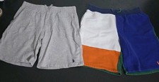 2pc Polo Ralph Lauren Boys Sweat Fleece Shorts Multicolor Gray L 14/16 EUC