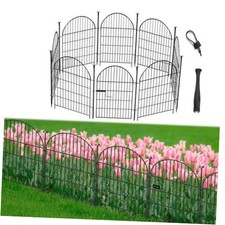 Tall Garden Fence with Gate 40 in H x17.5 Ft L , 8 Okay 40in H X27in L 8P