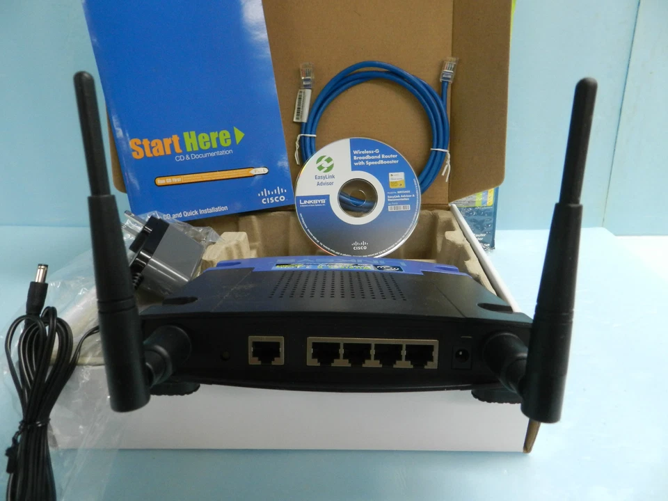 *MINT* Linksys WRT54GS 54 Mbps 4-Port 10/100 Wireless G Router (WRT54GS v7) - Image 4 of 4