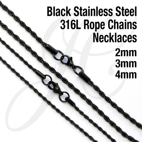 Black 2mm 3mm 4mm Stainless Steel 316L 