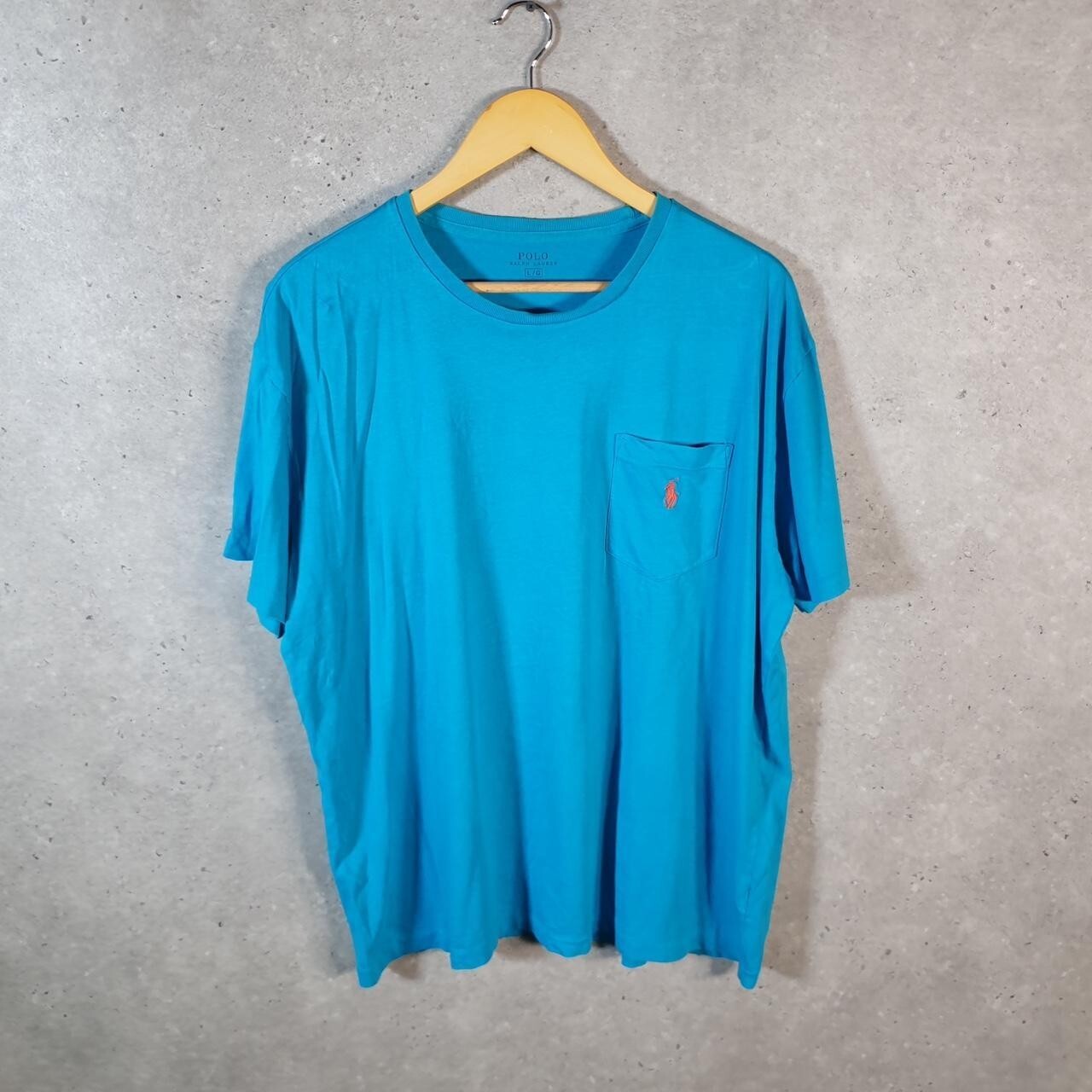Polo Ralph Lauren vintage uomo grande blu ricamata pony vestibilità classica